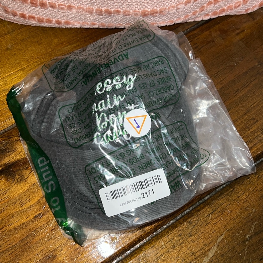 NWT Amazon “Messy Hair Don’t Care” Baseball Cap- OS